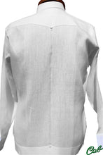 Cargar imagen en el visor de la galería, Guayabera Botón oculto 100% Lino Manga larga