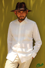 Cargar imagen en el visor de la galería, Guayabera Botón oculto 100% Lino Manga larga
